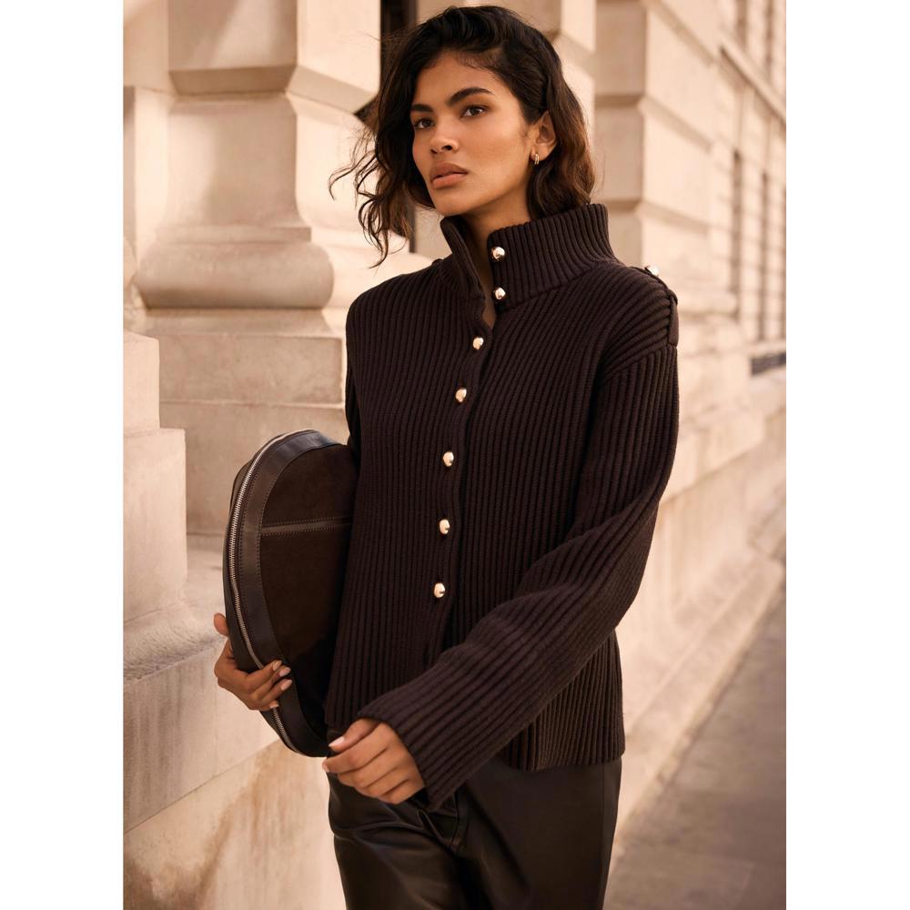 Mint Velvet Ribbed Knit Cardigan